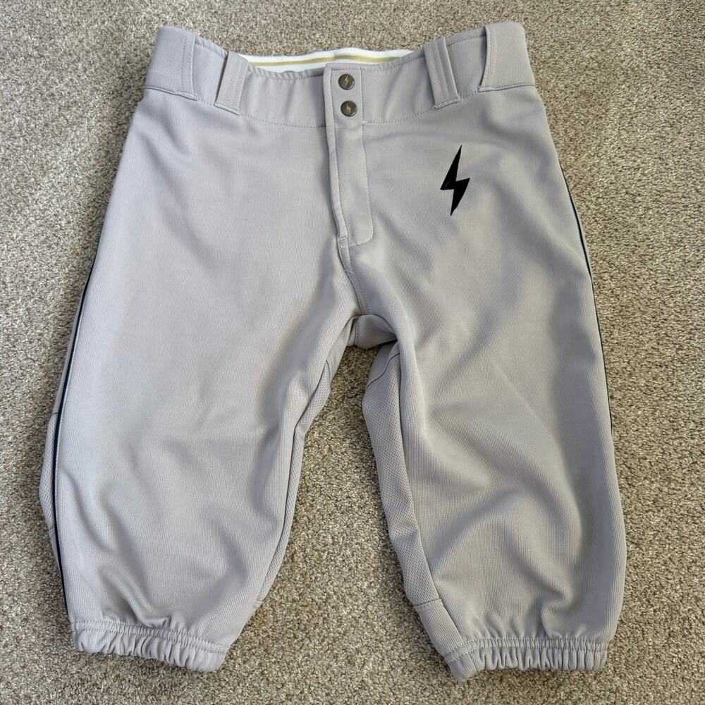 Bruce Bolt Men’s Short Baseball Pants Gray Sz XS
